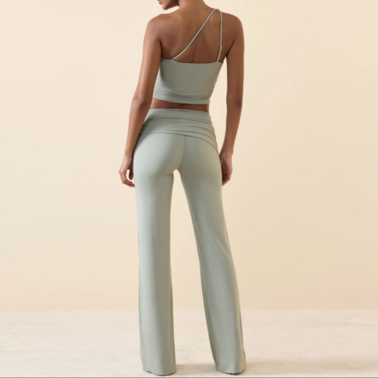 One Shoulder Breathable Set