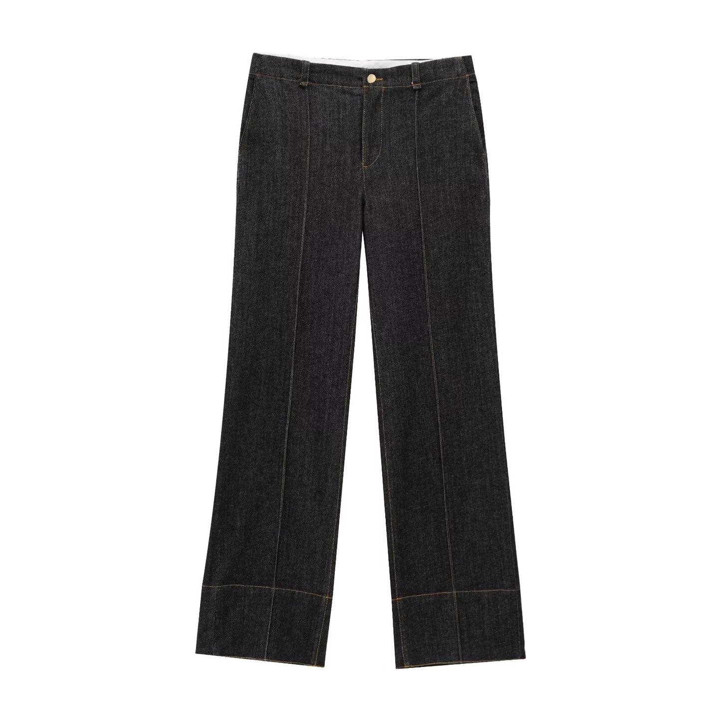 Dark Gold Denim Fit Jacket And Pant