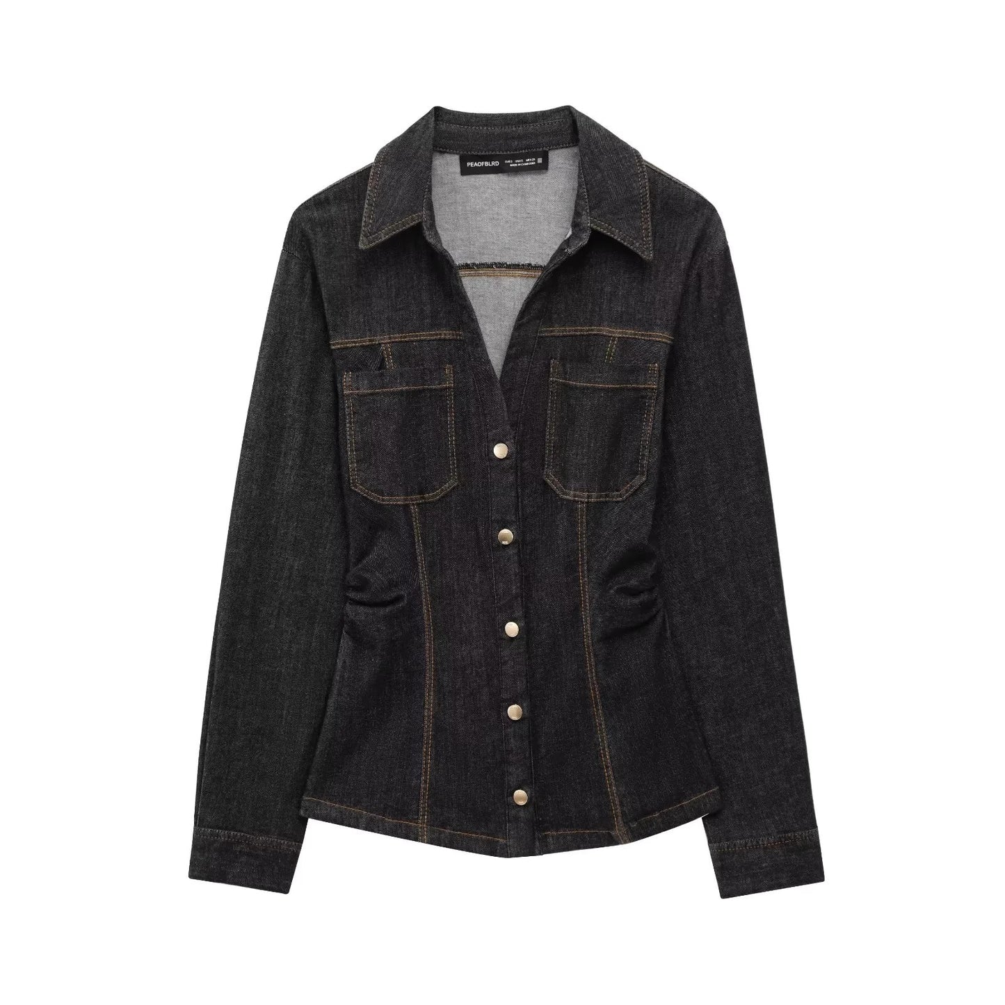 Dark Gold Denim Fit Jacket And Pant
