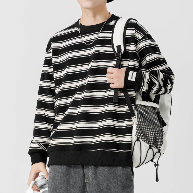 Casual Striped Sweatshirt For Men