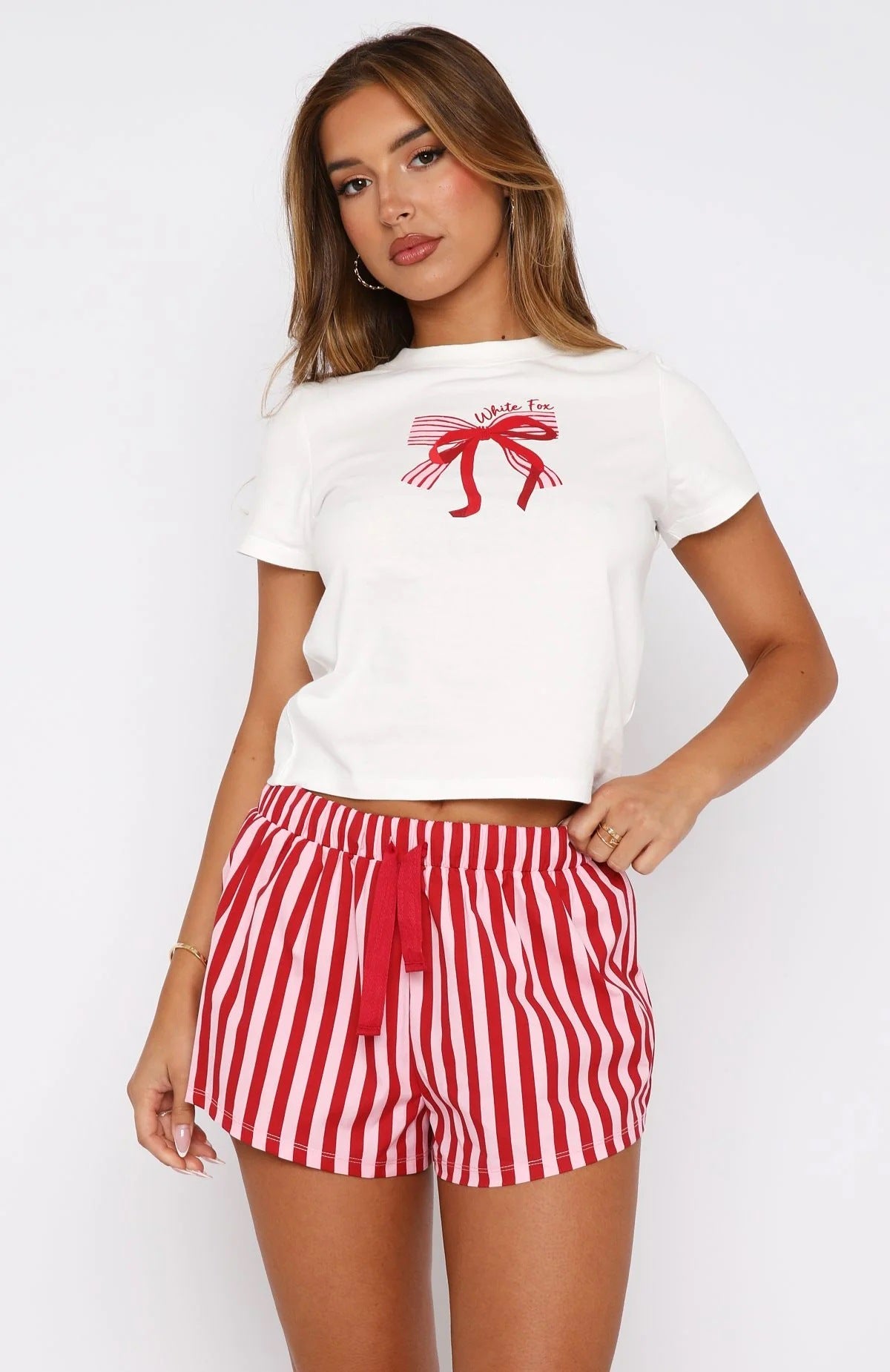 Women's Short-sleeved Sweetheart Pajamas Printing Sets