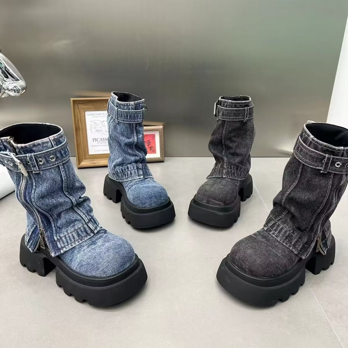 Dupe Martin Denim Boots