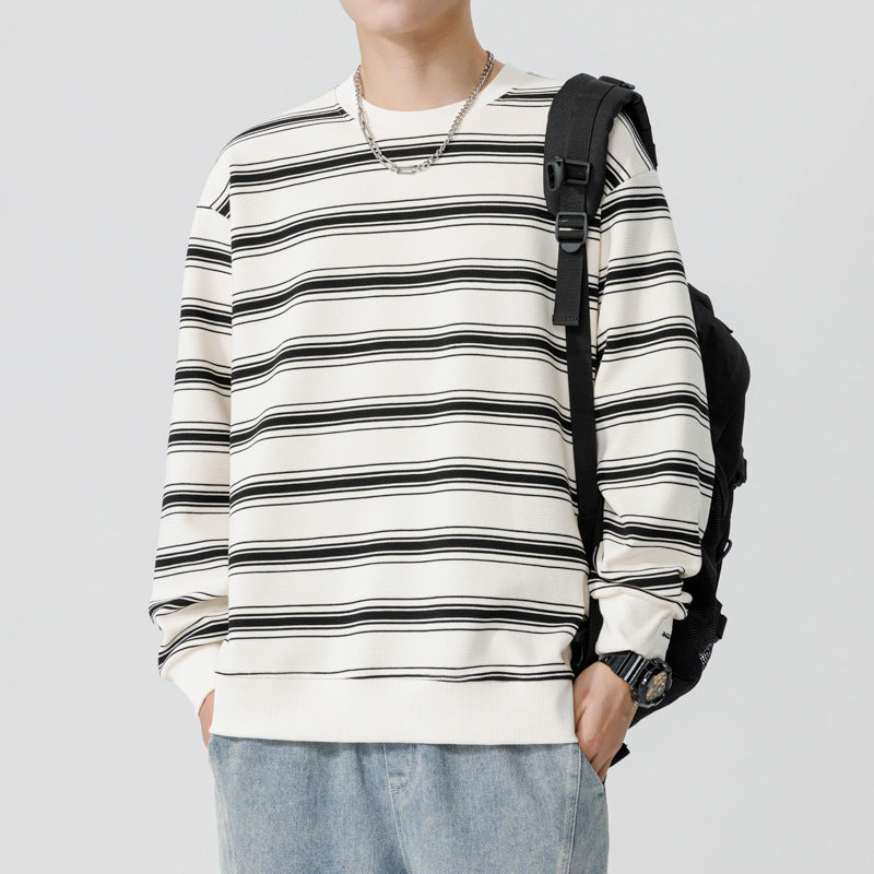 Casual Striped Sweatshirt For Men