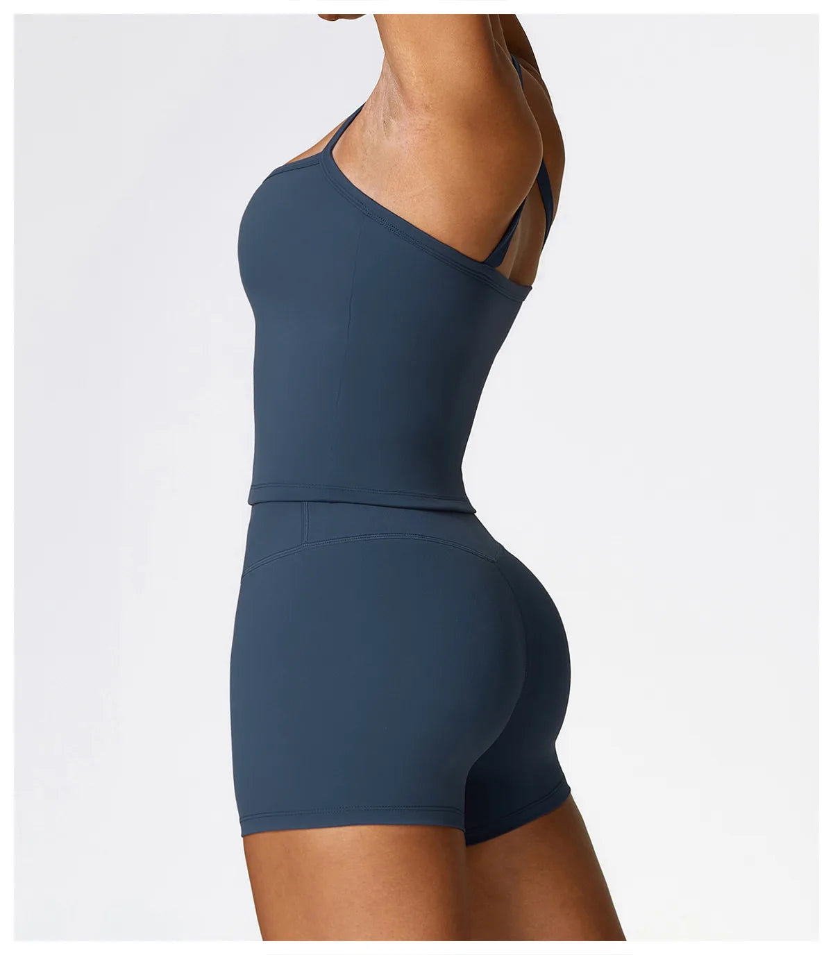 2 Pieces Sportswear Seamless Yoga Set (Green and Blue)