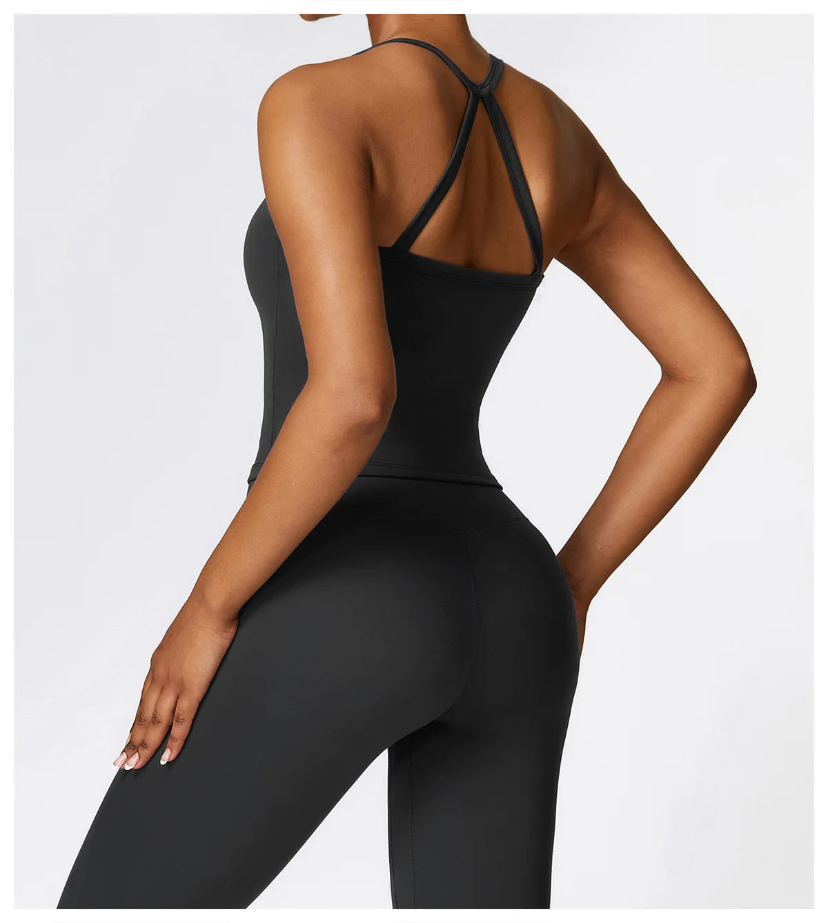 2PCS Seamless Yoga Set (Sky Blue, Black and Frost Grey)