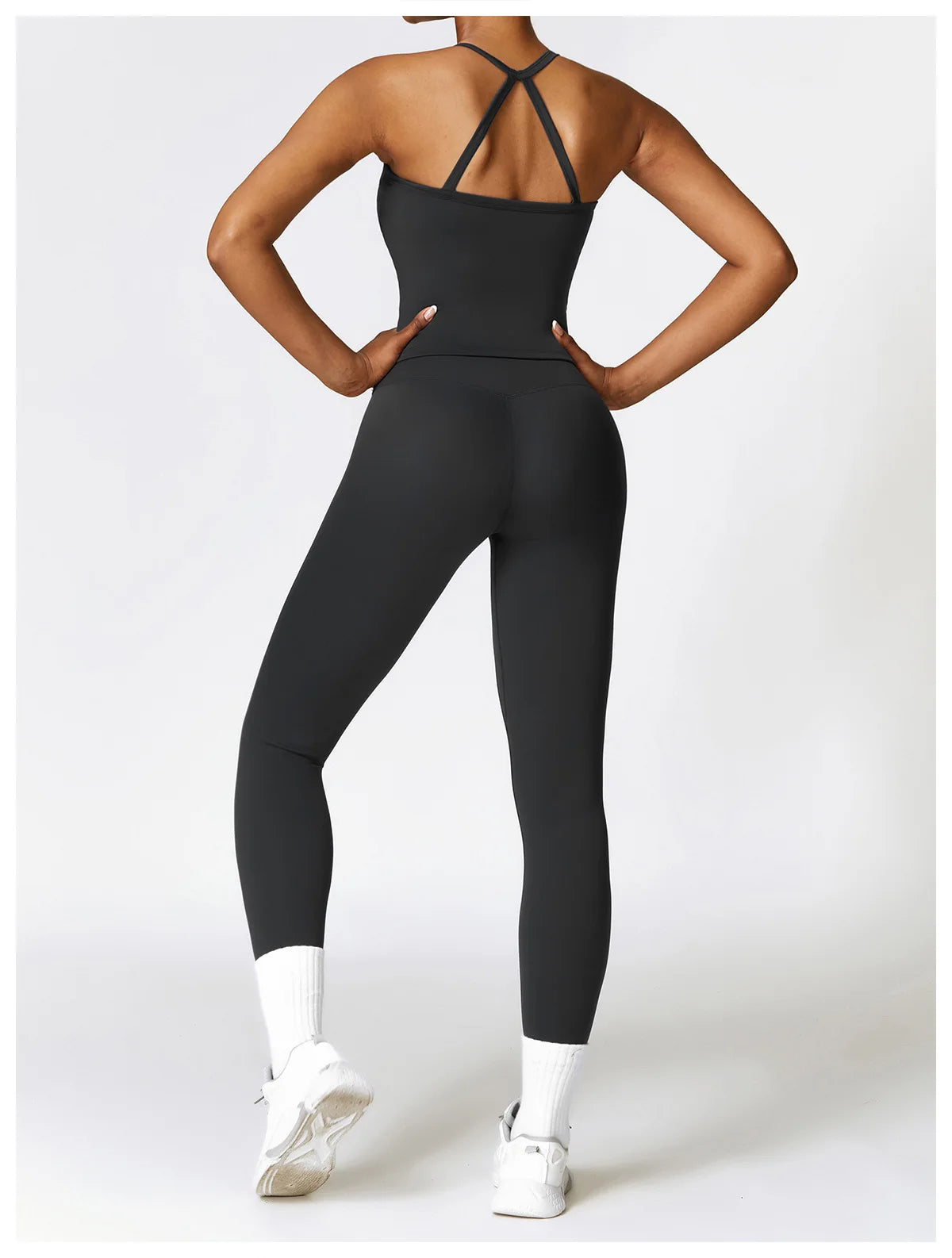 2PCS Seamless Yoga Set (Sky Blue, Black and Frost Grey)