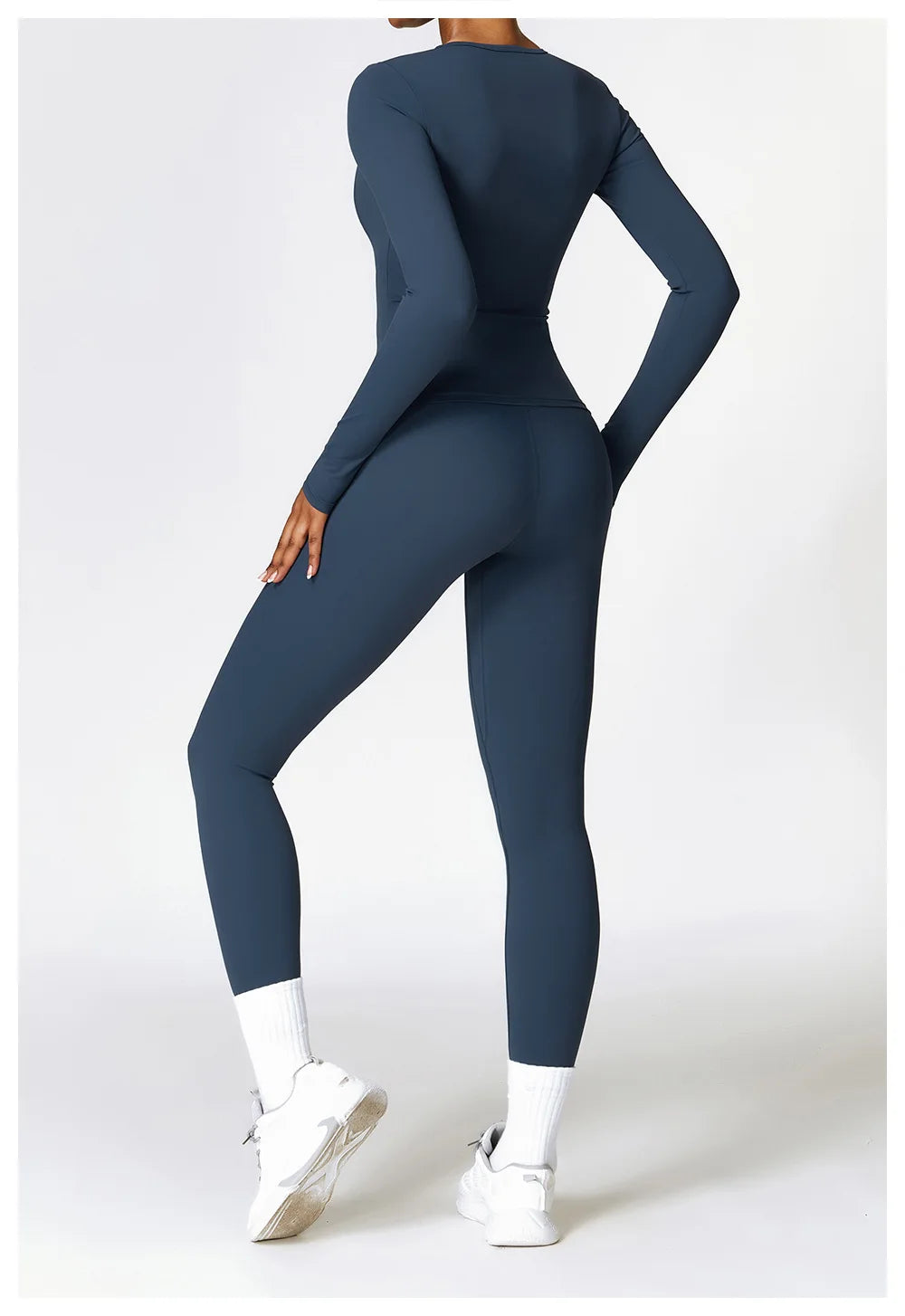 2 Pieces Sportswear Seamless Yoga Set (Green and Blue)
