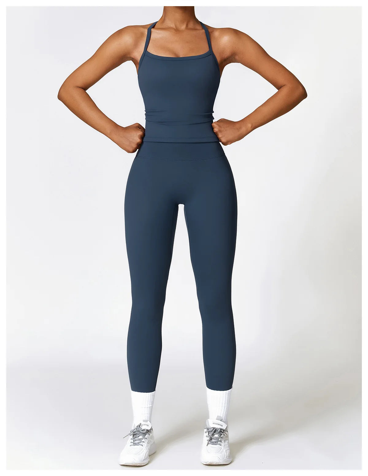 2 Pieces Sportswear Seamless Yoga Set (Green and Blue)