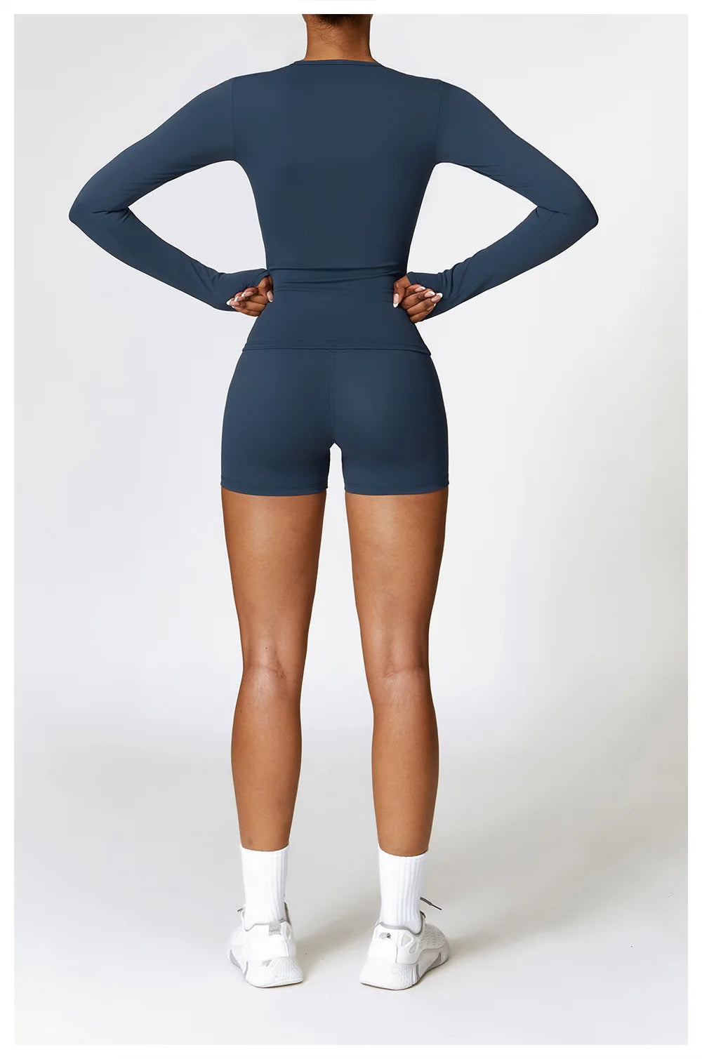 2 Pieces Sportswear Seamless Yoga Set (Green and Blue)