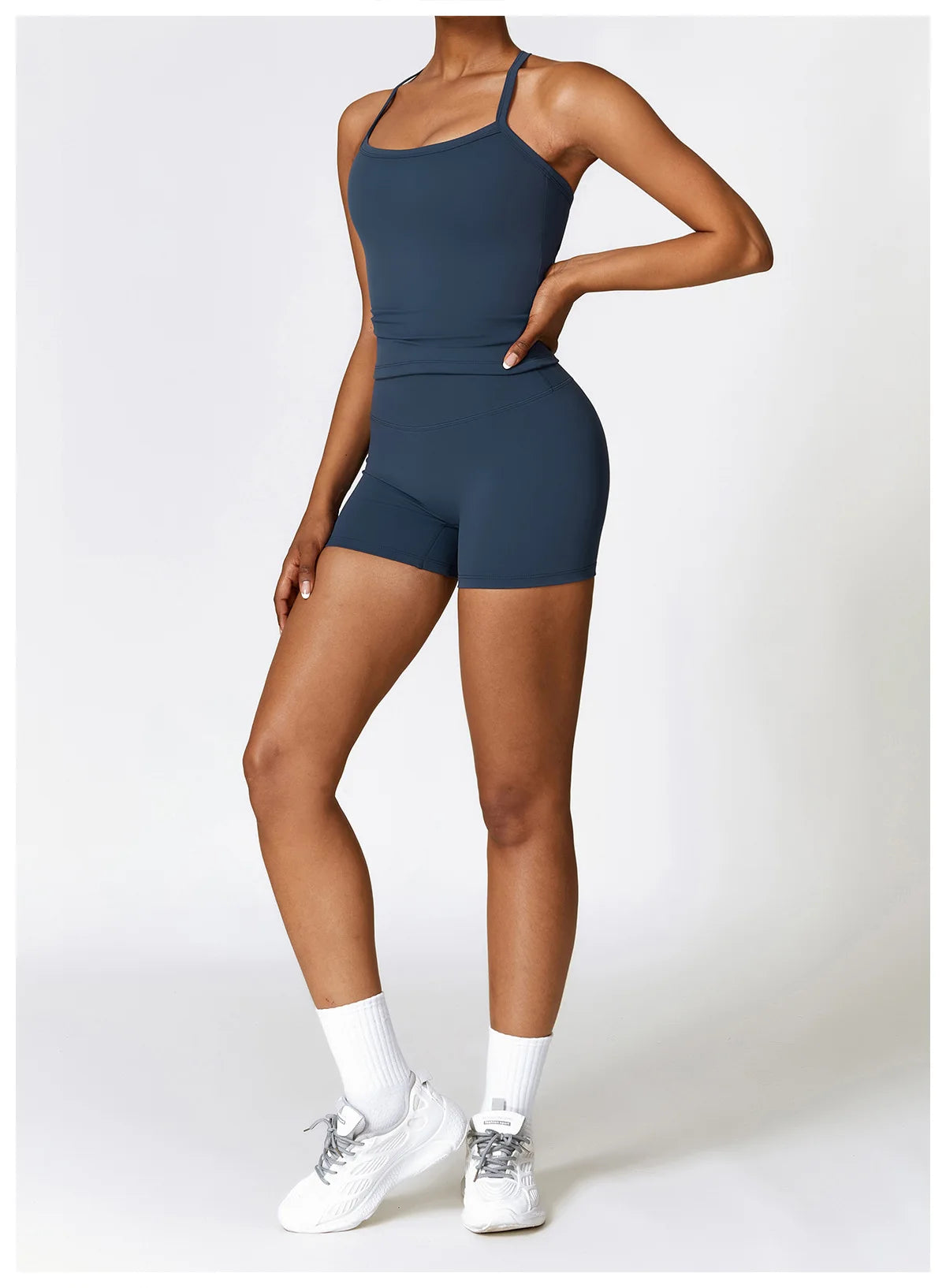 2 Pieces Sportswear Seamless Yoga Set (Green and Blue)