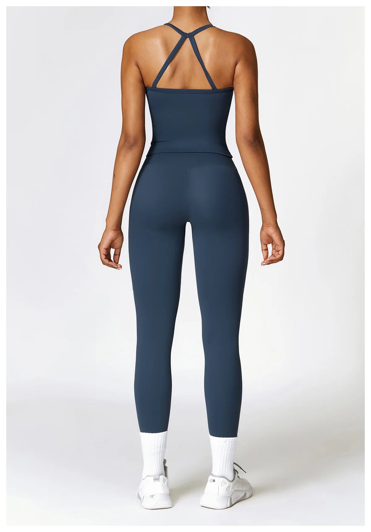 2 Pieces Sportswear Seamless Yoga Set (Green and Blue)