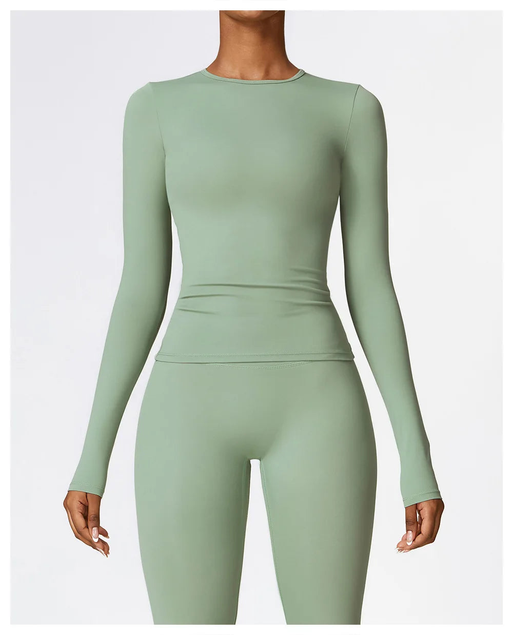 2 Pieces Sportswear Seamless Yoga Set (Green and Blue)