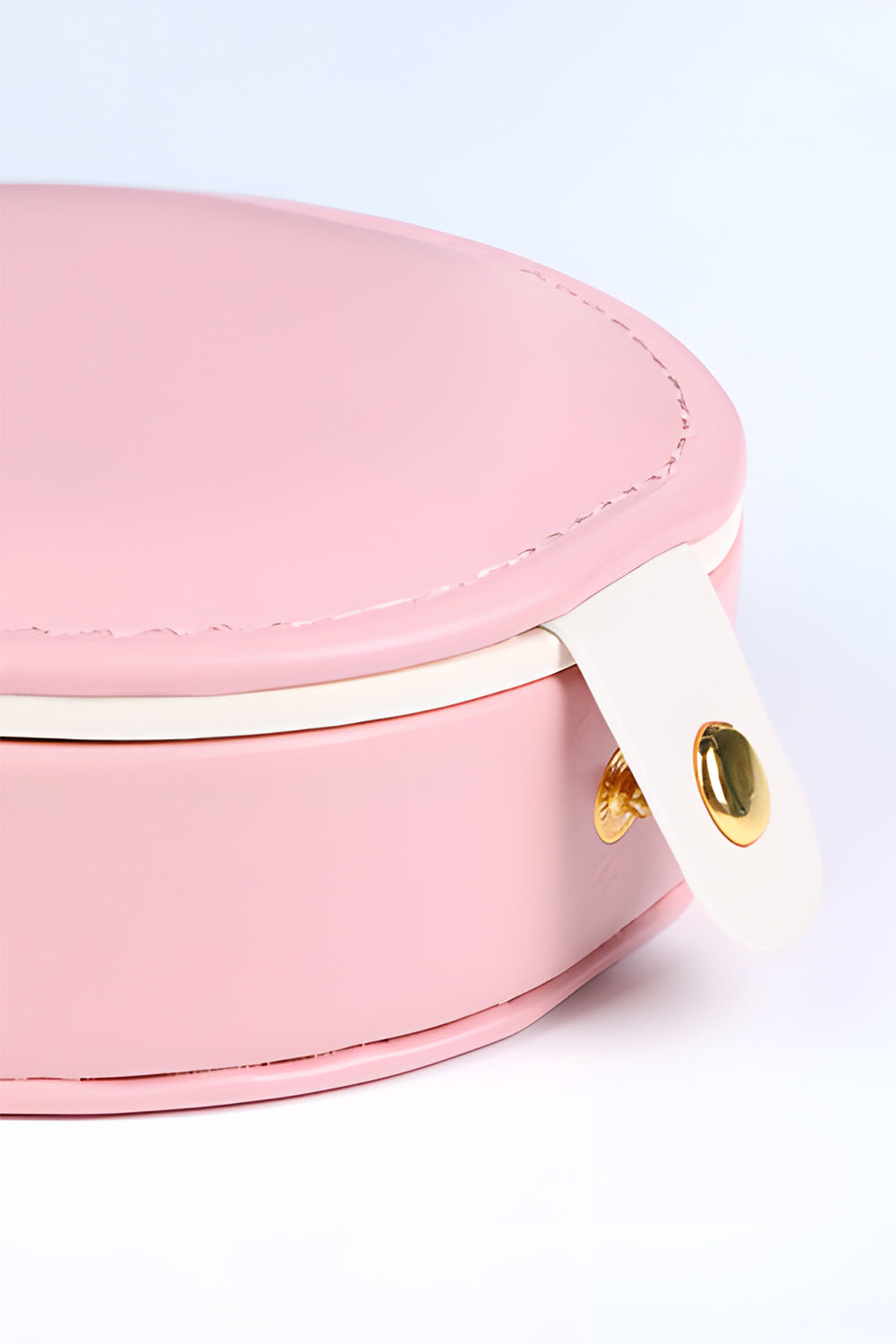 Hellrosa Schmuck-Organizer-Etuis mit Spiegel