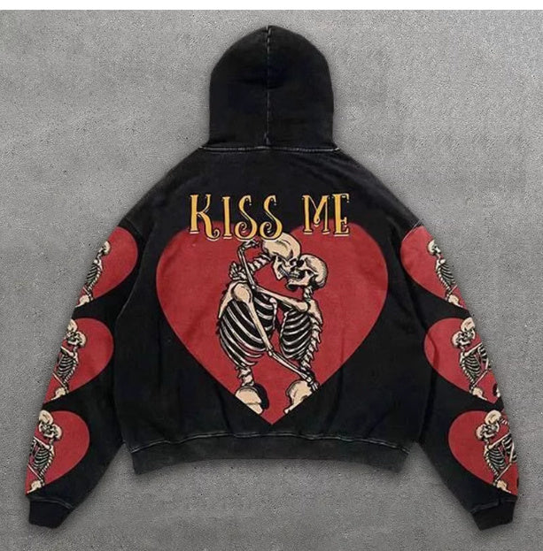 KISS ME 3D-Druck Kapuzenpullover