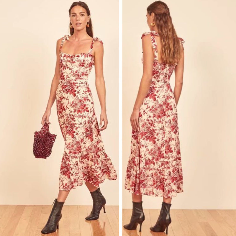 Langes Sling-Kleid aus Porzellan