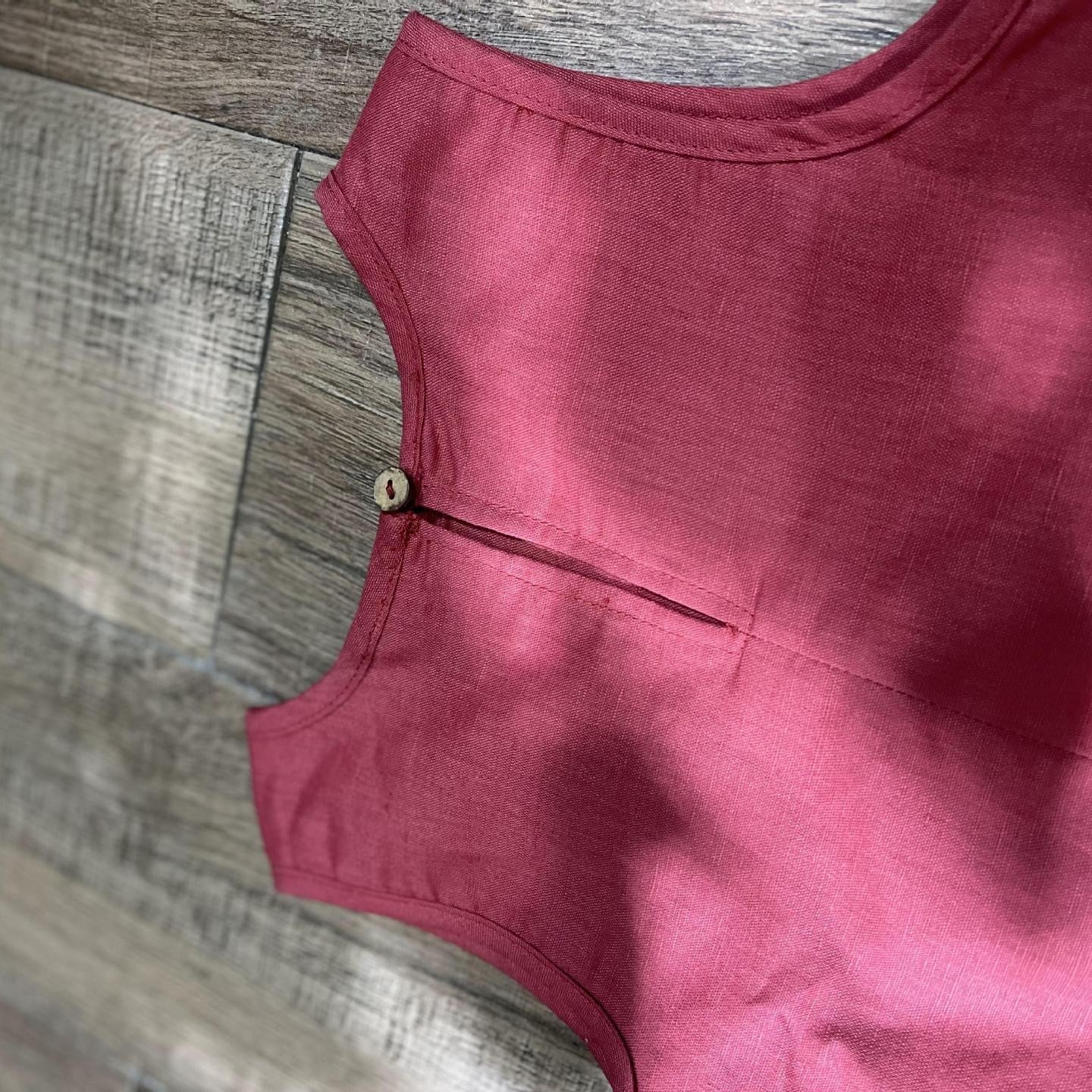 Little Girls Sleeveless Cotton Linen Dresses