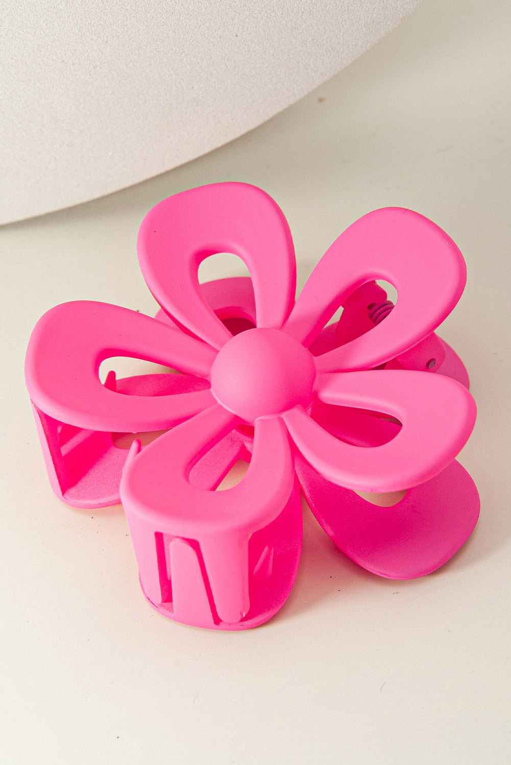 Rose Red Hollowed Flower Shape Claw Clip