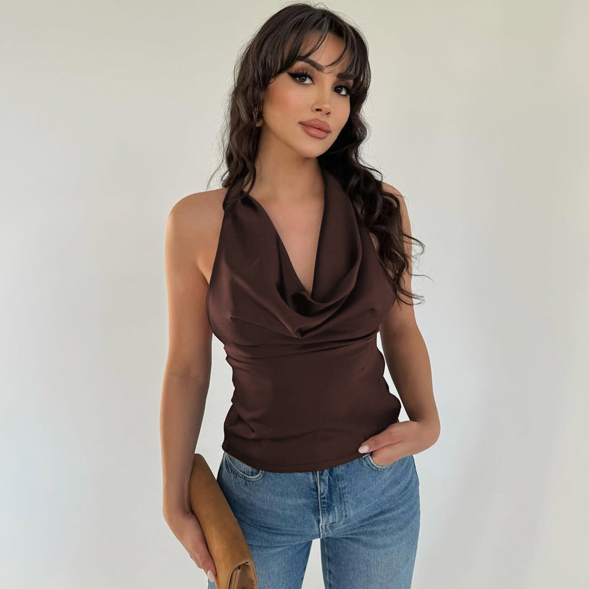 Women's Halter Backless Tied Top