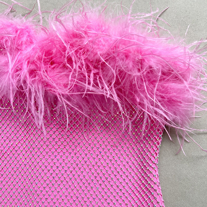 Pink Glittery Tube top Dress