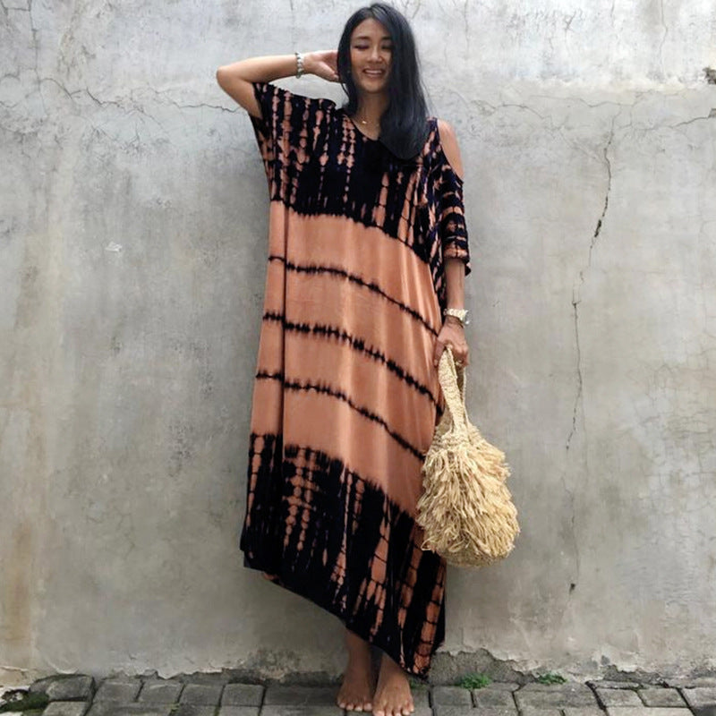 Beach Cover-up Off Shoulder Vacation Dress