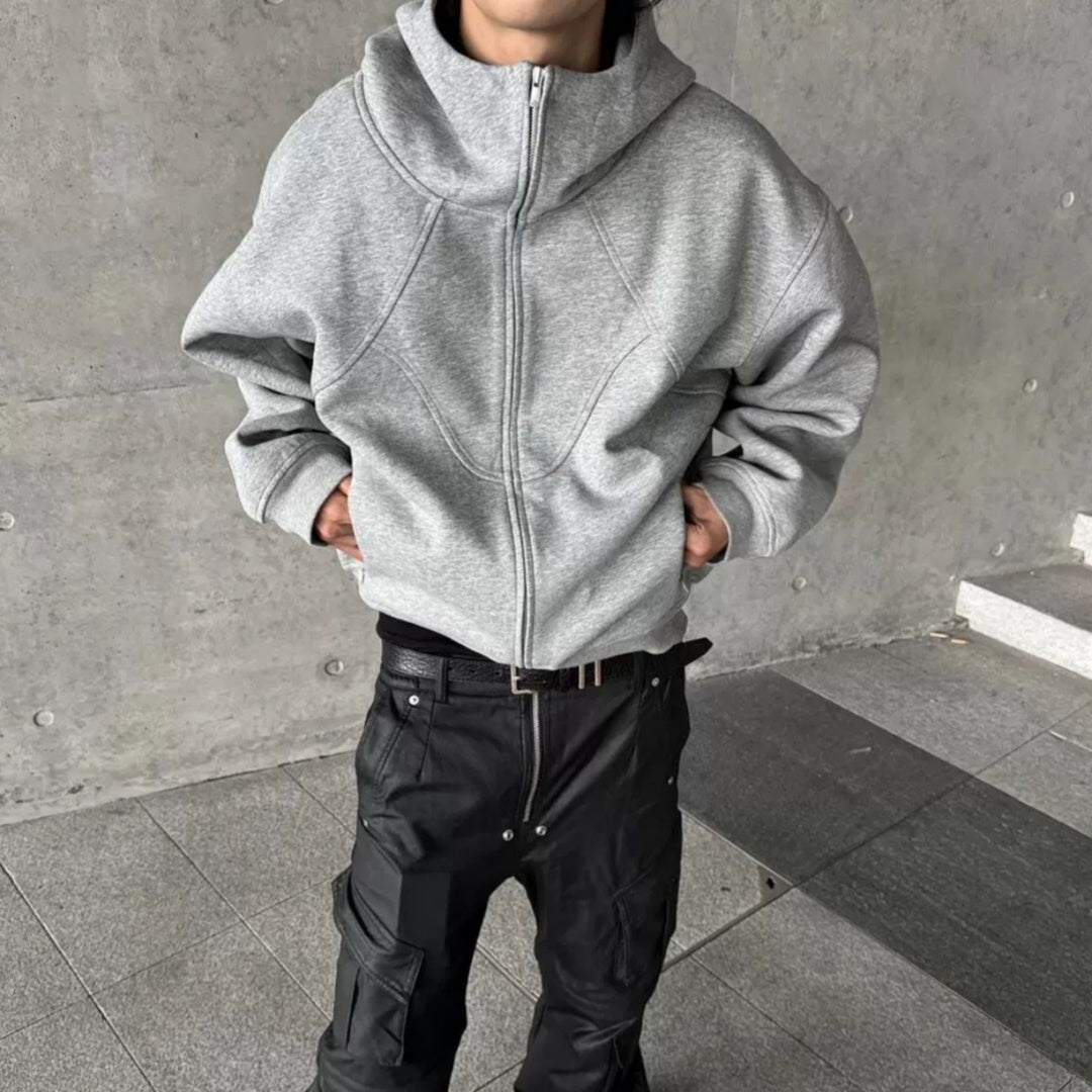 Men's Loose American Hooded Turtleneck