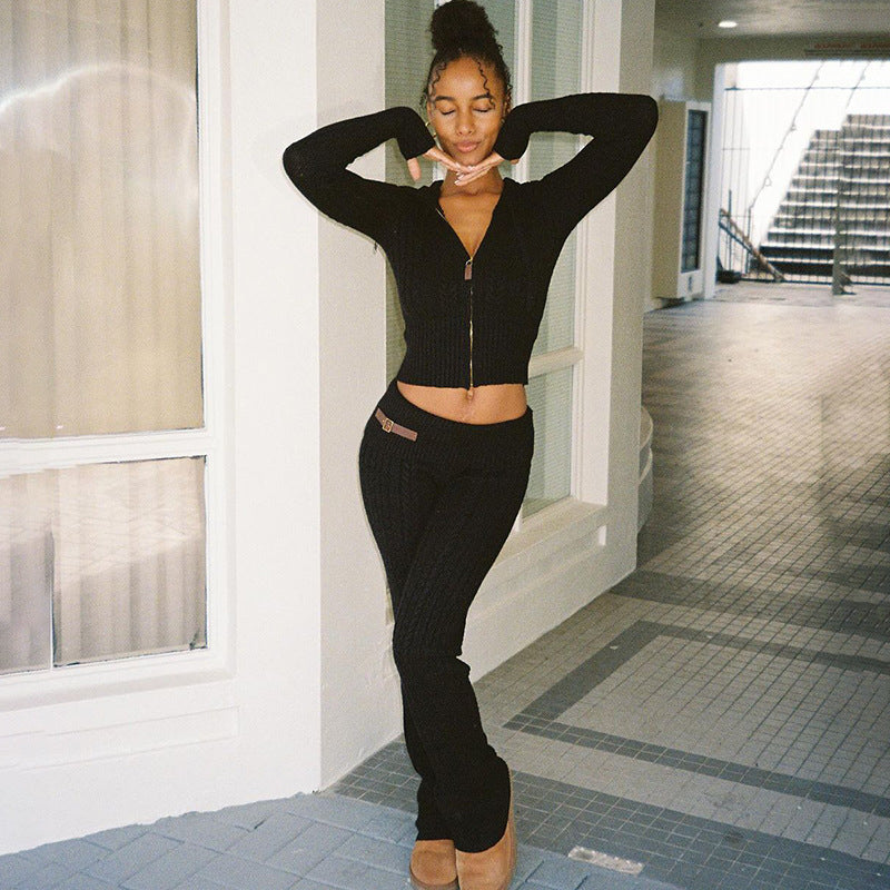 Knitted Trouser & Sweater Suit Women