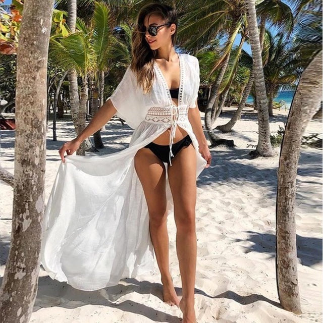 Women Crochet Beach Knitted Beach Cover Up