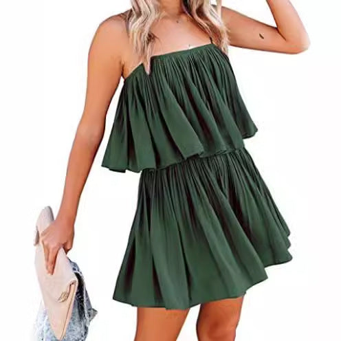 Summer Sleeveless Backless Skirt set
