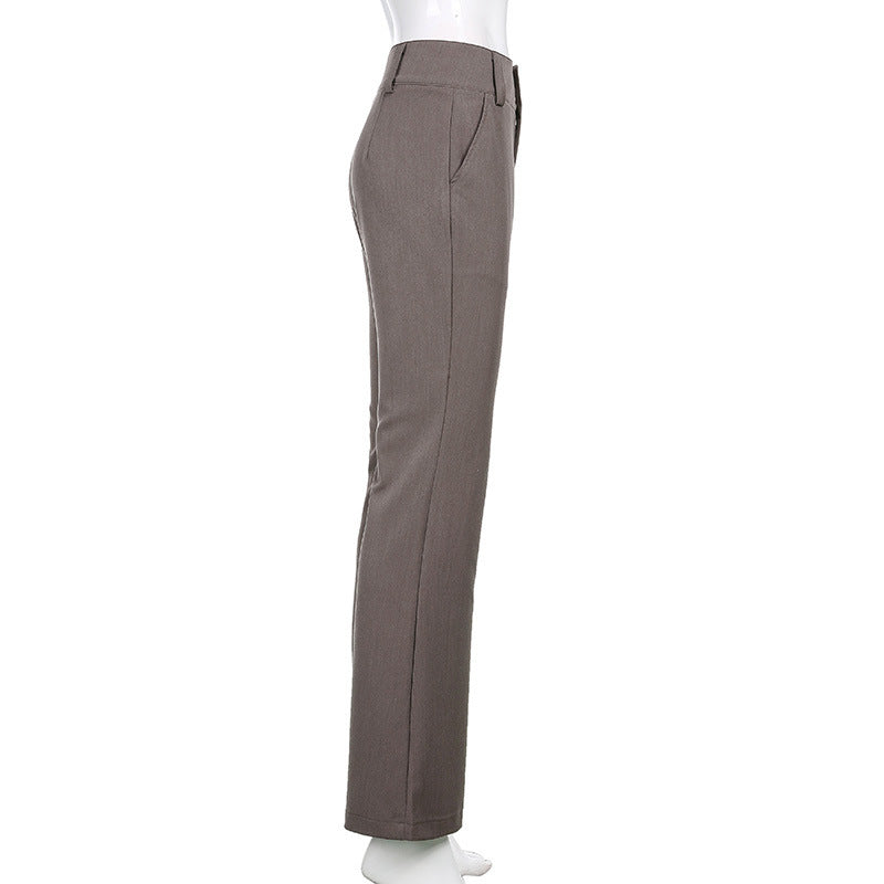 Women's Low Waist Flared Casual Pants