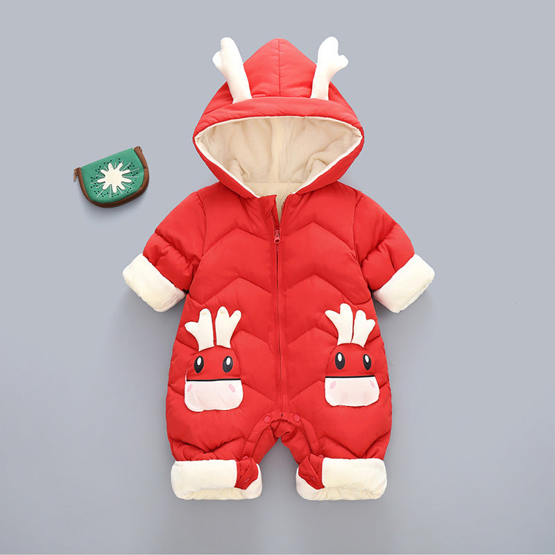 Winter-Schneeanzug für Babys und Kleinkindermantel aus Samt