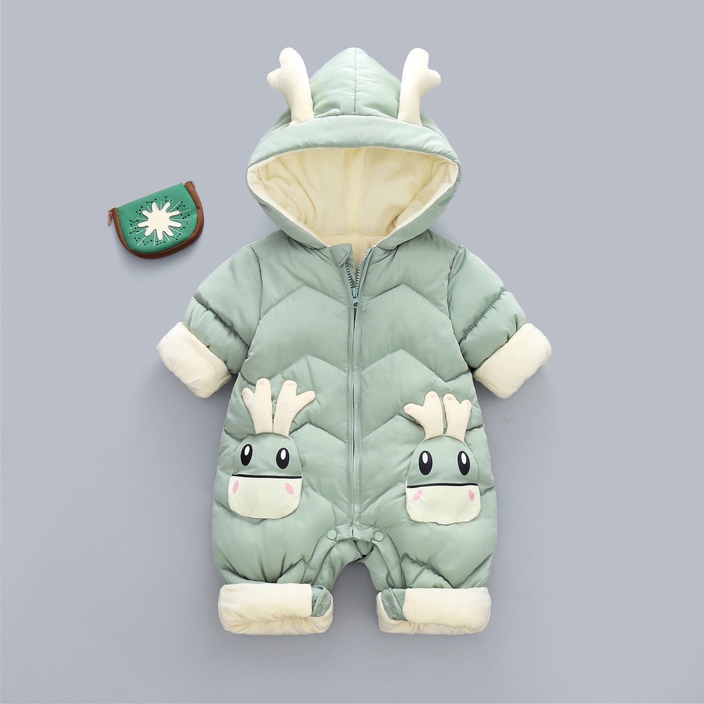 Winter-Schneeanzug für Babys und Kleinkindermantel aus Samt