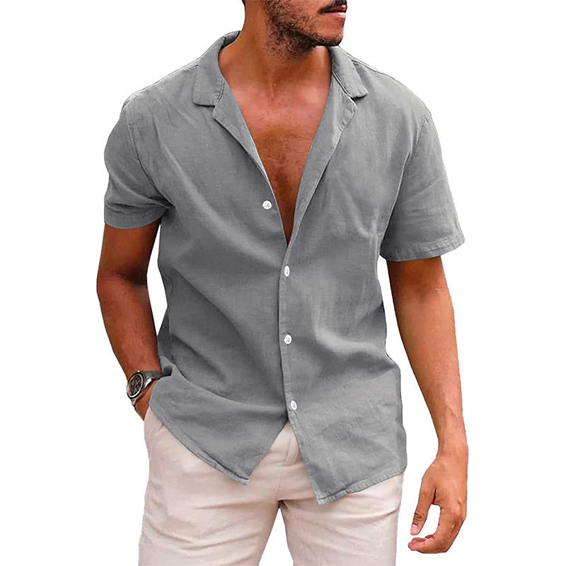 Casual Button Down Shirt Beach Clothing