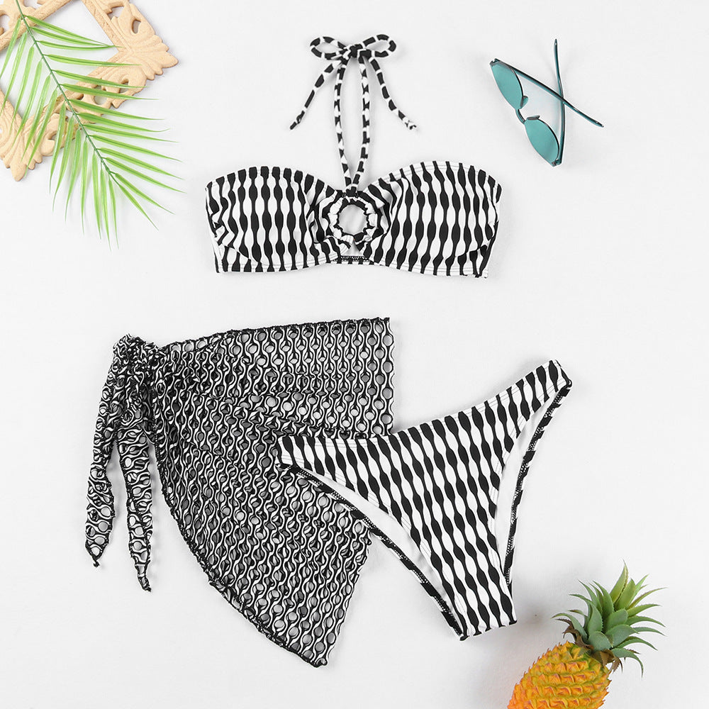 Three-piece pattern Swimsuit