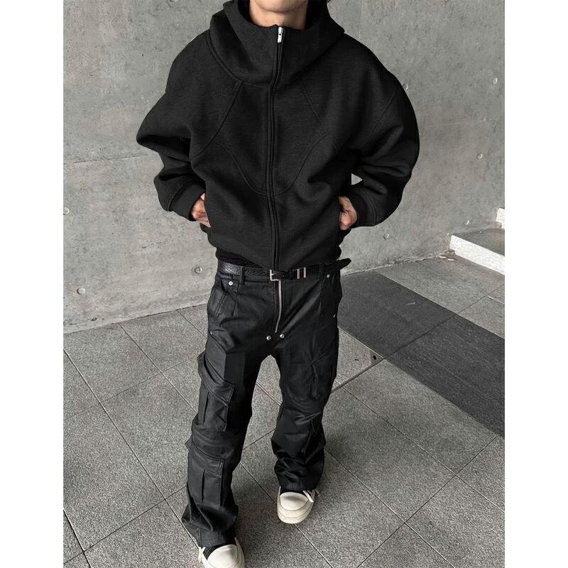 Men's Loose American Hooded Turtleneck