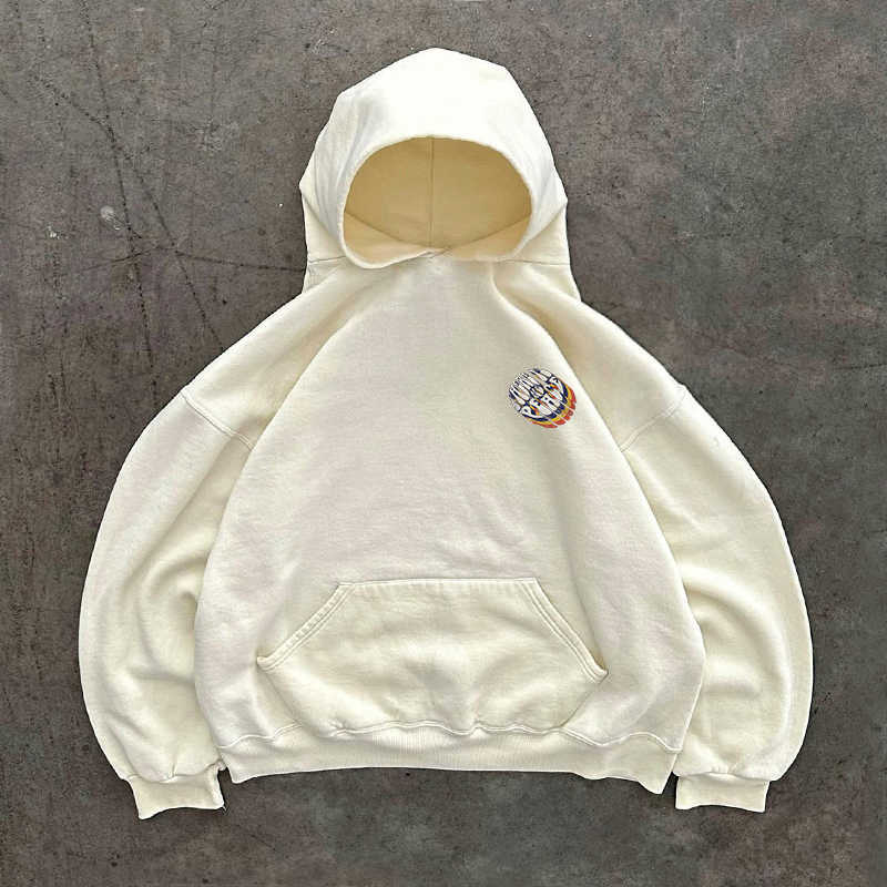 THERE IS NO PEACE Loose Hooded Sweater