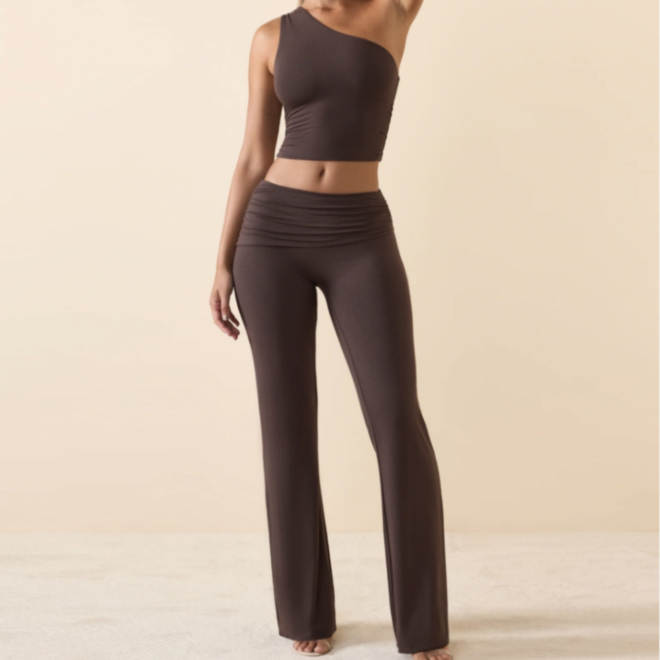 One Shoulder Breathable Set