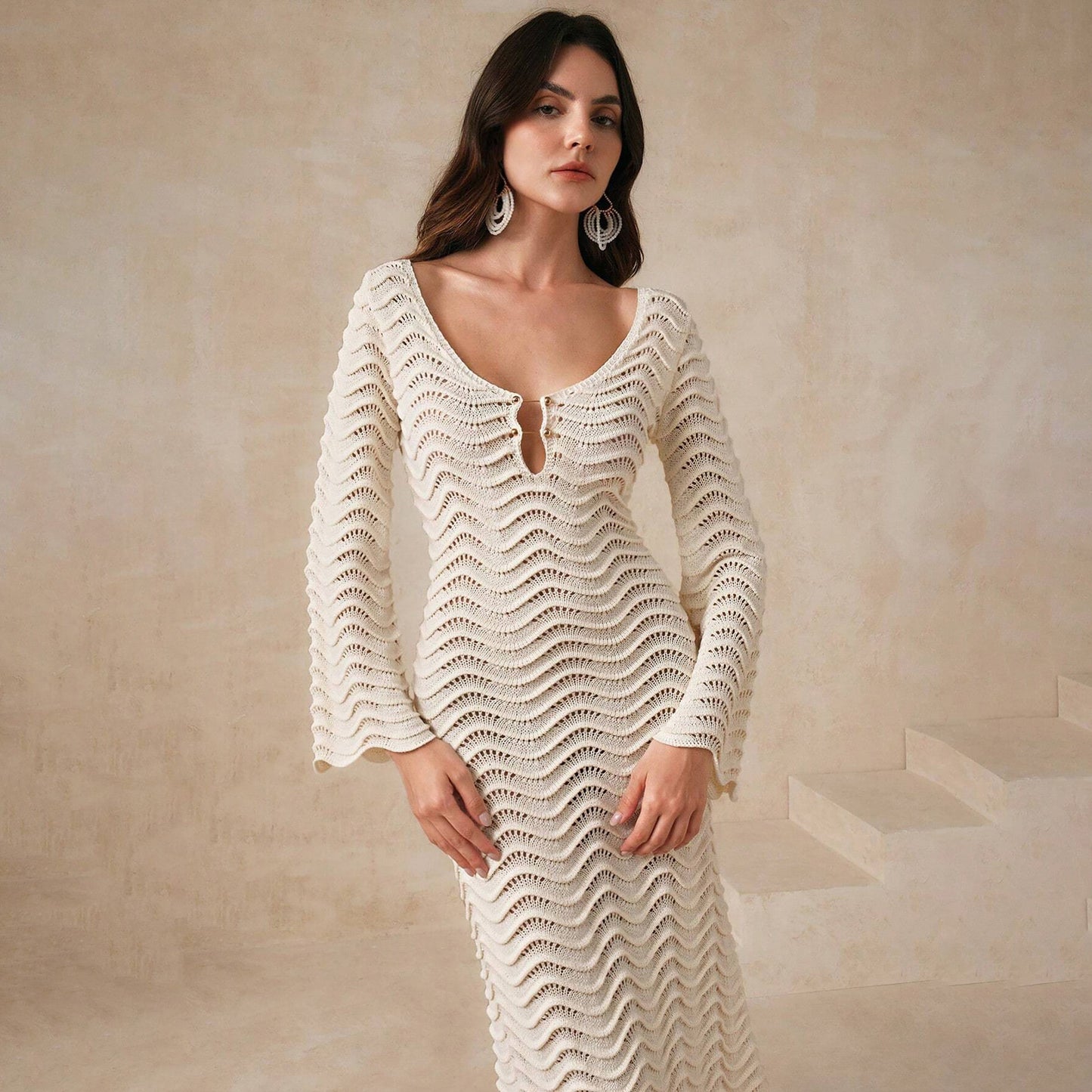 Women's Knitted Beach Cover-up