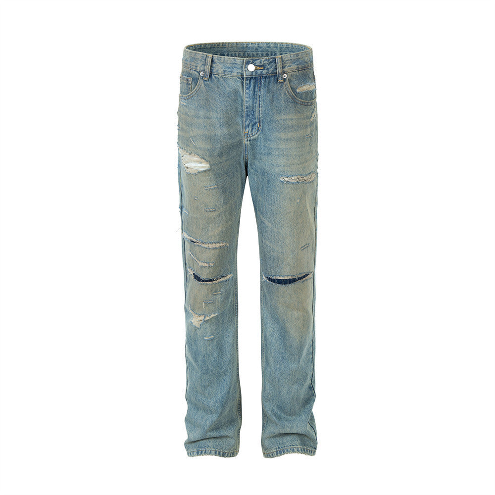 Lockere Hose mit geradem Bein