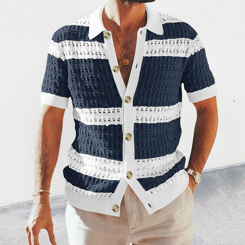 Sommer Kragen Hemden Männer Casual Formale