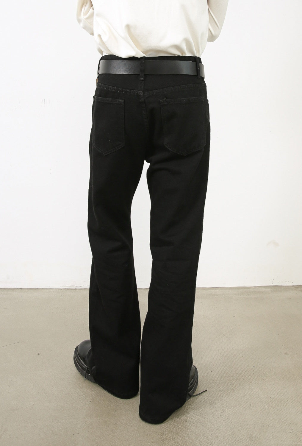 Street Dark Flared Jeans Reißverschluss-Design