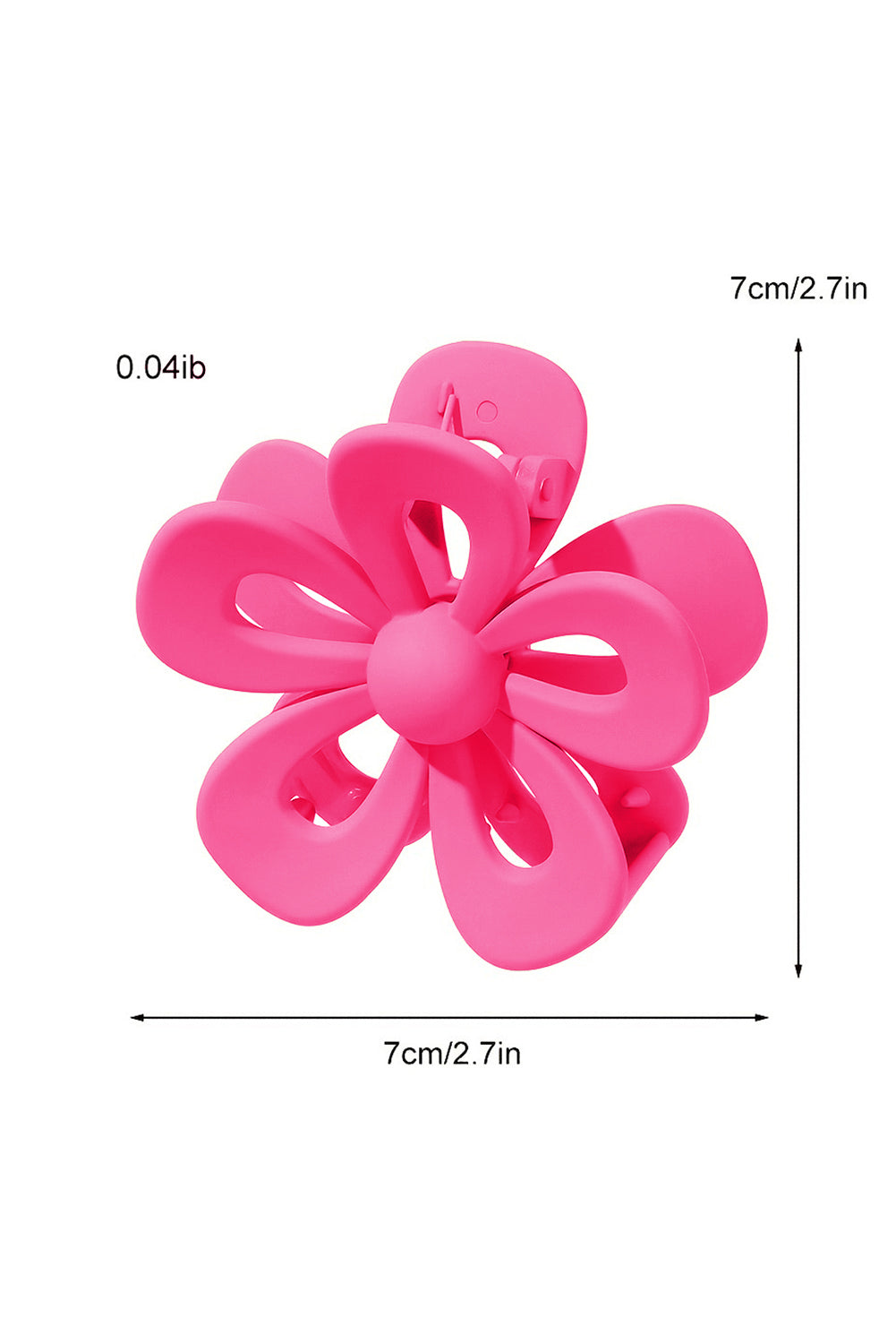 Rose Red Hollowed Flower Shape Claw Clip