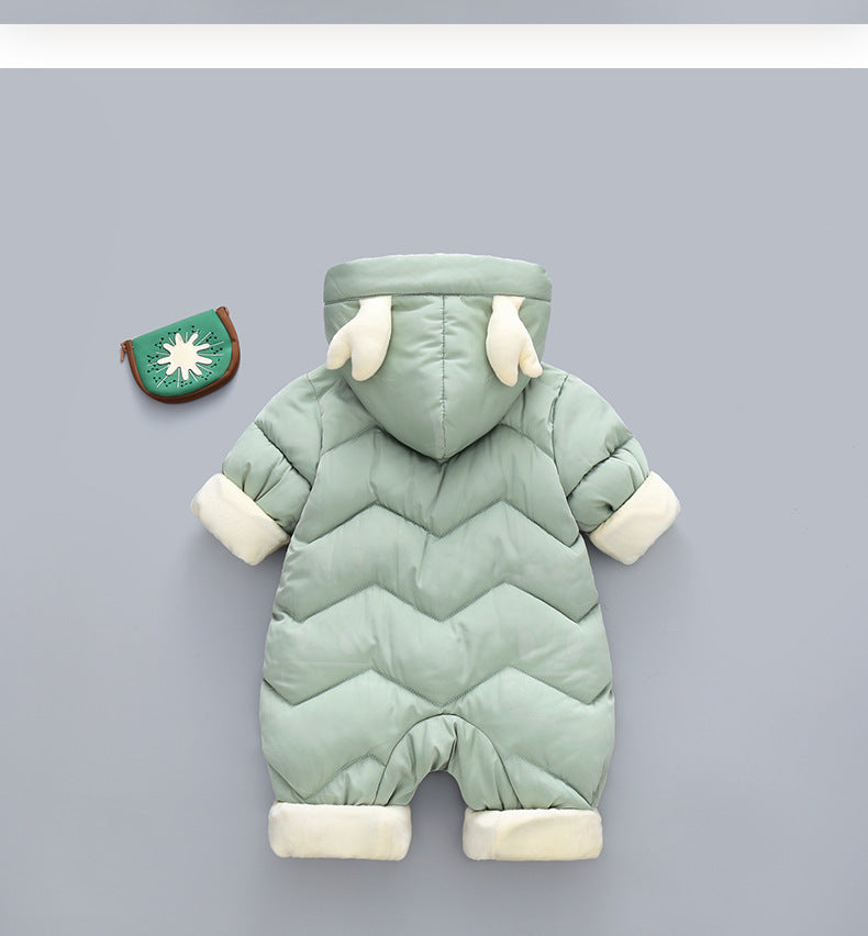 Winter-Schneeanzug für Babys und Kleinkindermantel aus Samt