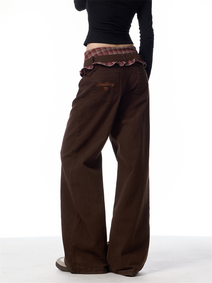 Flannel designed jeans for you