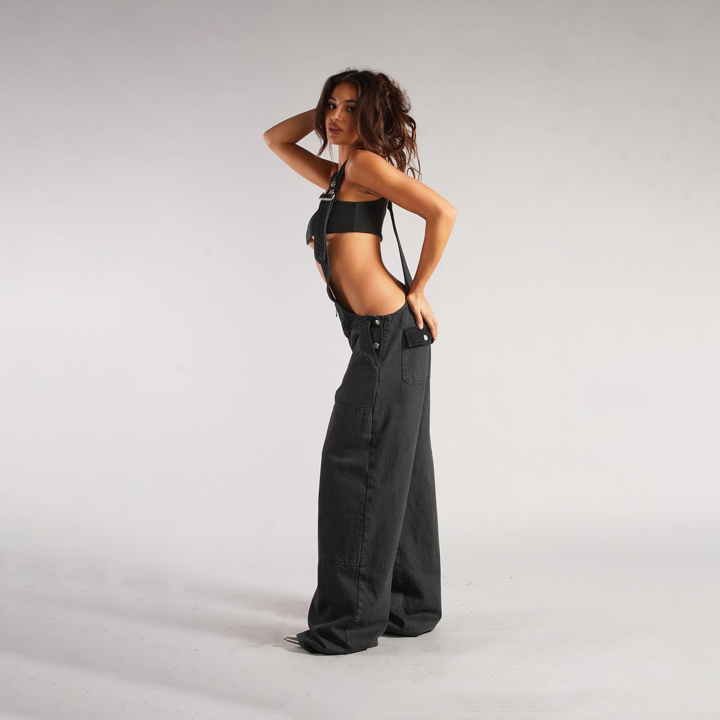 Y2K Zipper Denim Overalls Jumpsuit Jeans