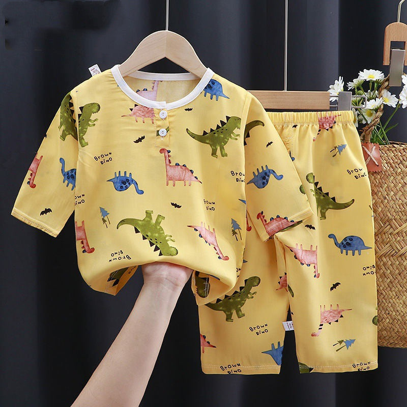 Babykleidung aus Baumwolle und Seide mit Digitaldruck