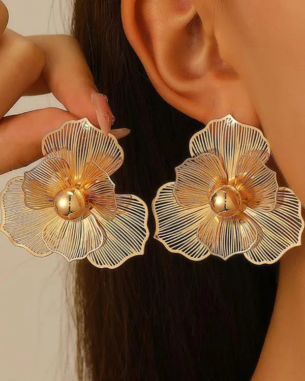 2PCS Jewelry Set Hollow Out Flower Set