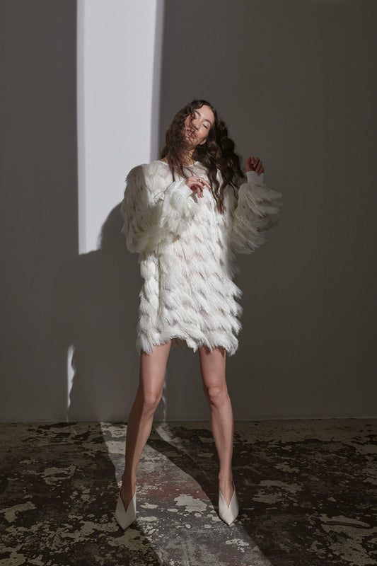 Homemade Temperament Loose New Dress Fringed Banquet Birthday Party Dress