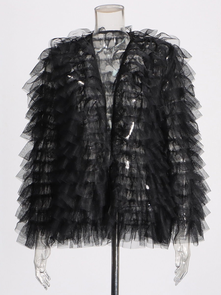 Cardigan Jacket Design Gauze Chiffon Shirt Women