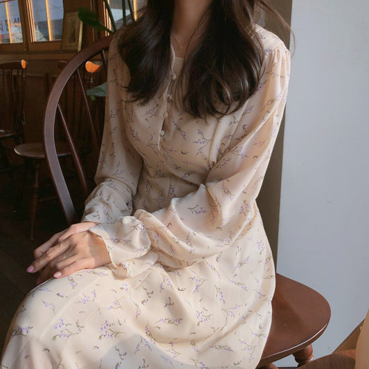 Floral Chiffon Long Sleeves