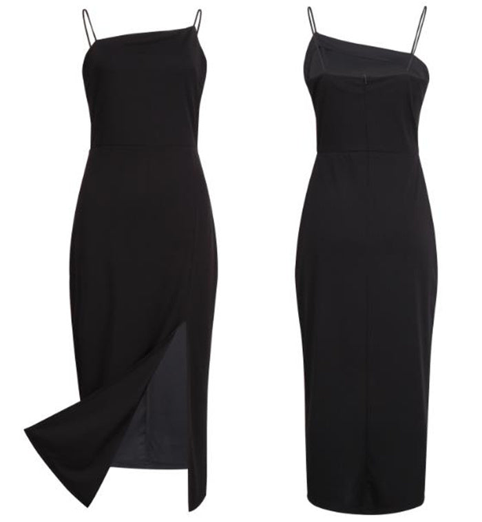 Bodycon Sleeveless Dress With End Slit
